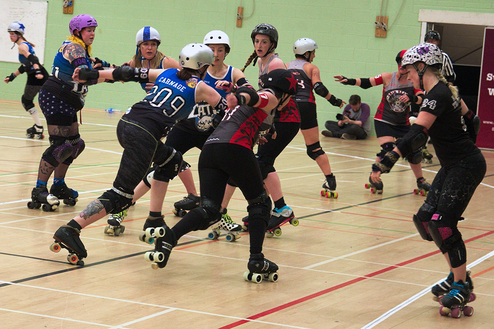 Roller Derby Game Wakefield VS Durham