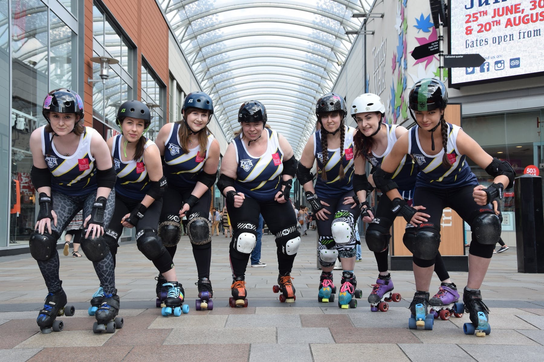 Trinity Rollers in kit sponsored by Trinity Walk